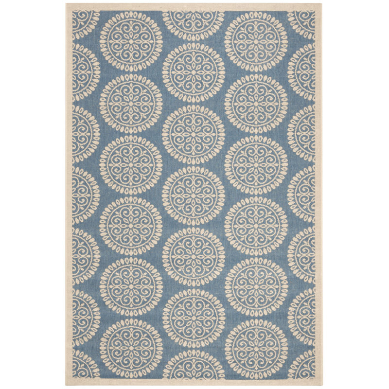 Tapis d'intérieur / extérieur Burnell Linden, Rectangle 5 pi 3 po x 7 pi 6 po