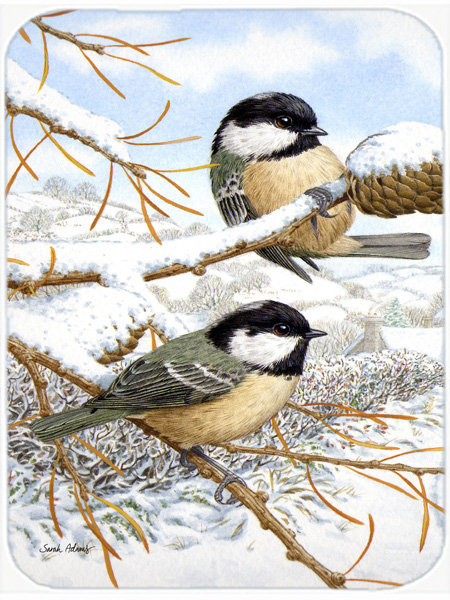 Planche à découper en verre caroline trésors s Coal Tit