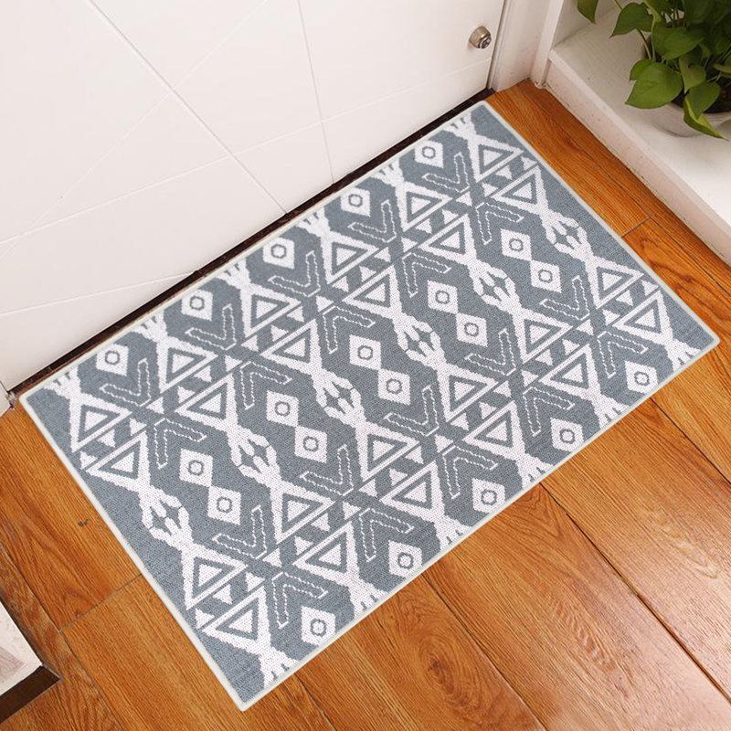 Tapis d'entrée antidérapant 36 po x 24 po, gris