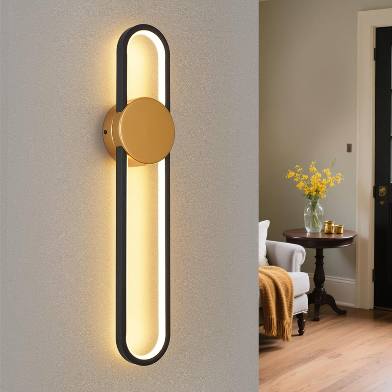 LED Flush Mounted Sconce, Gold