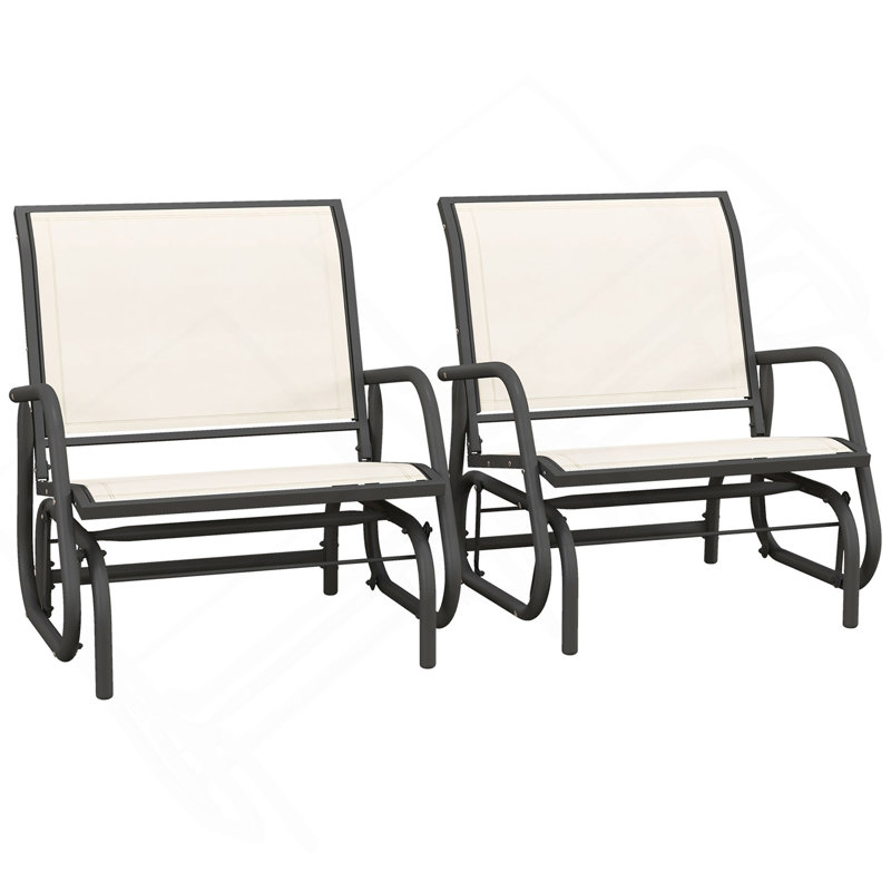 Ensemble de 2 fauteuils oscillants oscillants Outsunny Porch