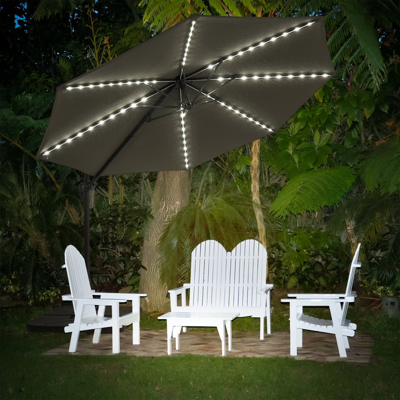 Parasol en porte-à-faux 10 pi Ildefonso, Taupe