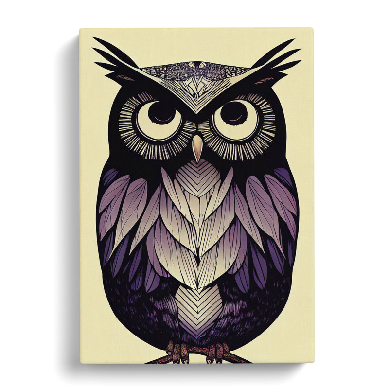 Spirited Owl - Wrapped Canvas, 50cm H x 35cm W x 3cm D