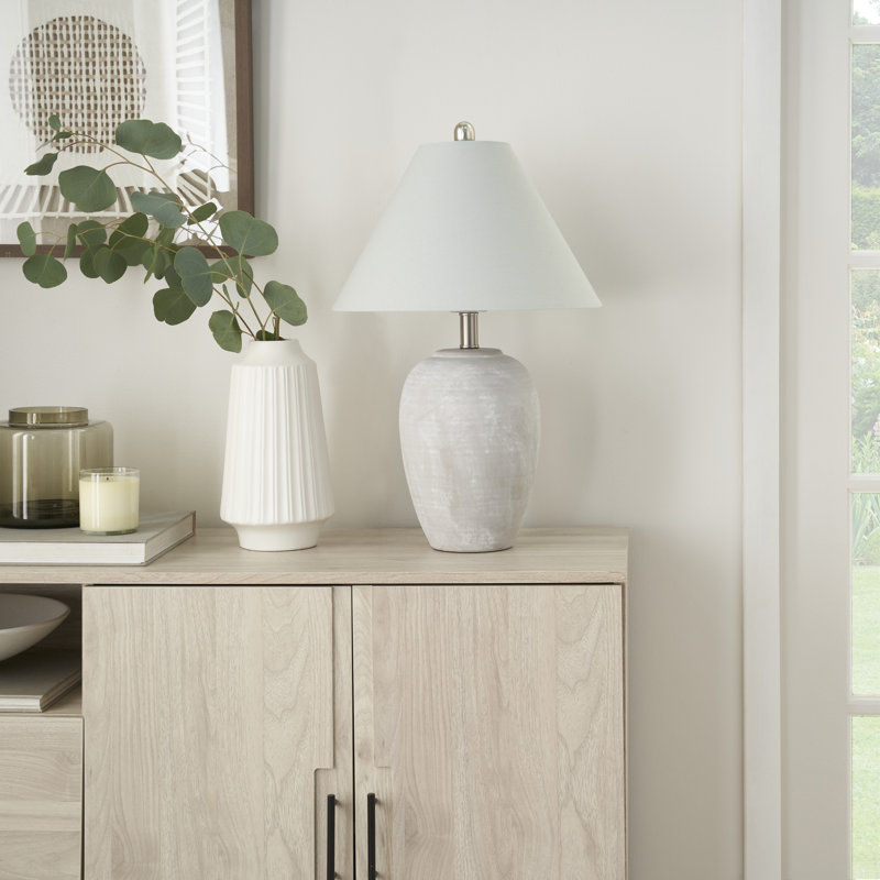Bethnal Ceramic Table Lamp, Gray, Gray