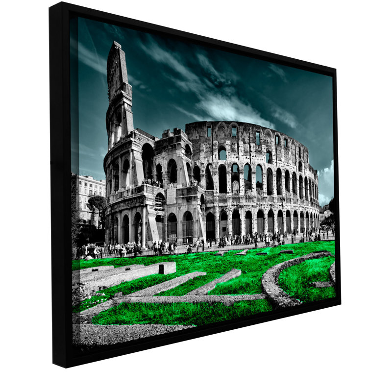 « rome » par le ocelot, reproduction de photo sur toile tendue encadrée, H 8 po x l 12 po