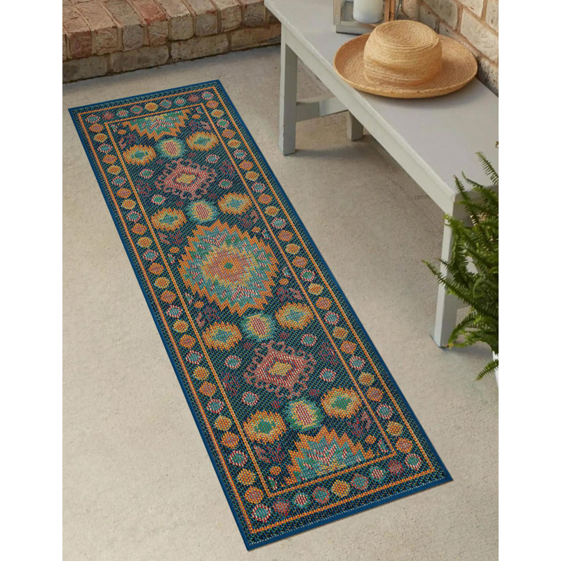 Gralf Oriental Indoor / Outdoor Rug, Runner 2'7" x 12'