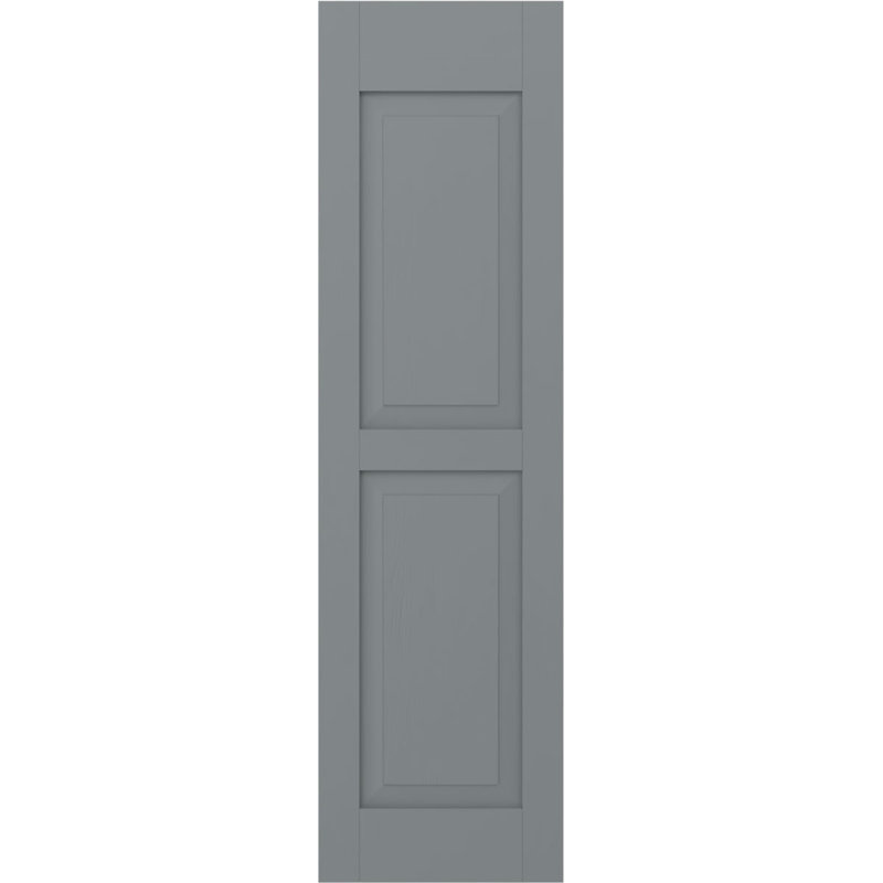 Ocean Swell Mango Wood Raised Panel Exterior Shutters, 12" x 58"