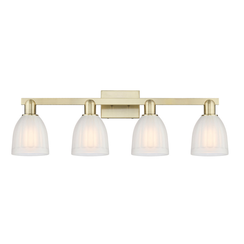 Luminaire pour salle de bain 4 lumières Arcadia - Brookfield, Laiton antique