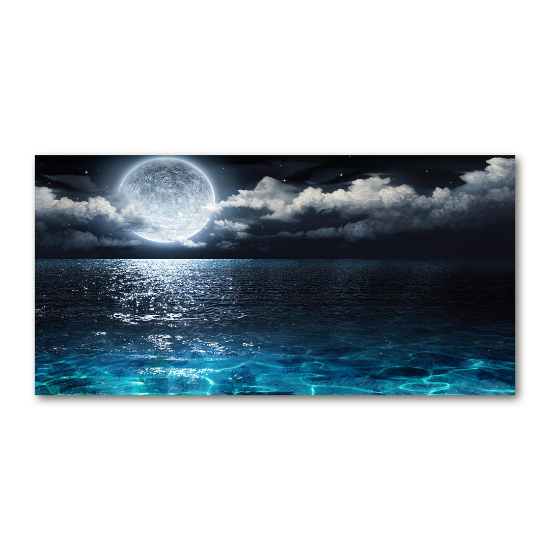 Leinwanddruck - Wandkunst - Drucke auf Leinwand - 120X60 Bildmotiv: Vollmond