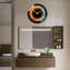 Horloge murale lumineuse artistique - Horloge murale moderne en verre de 61 cm (24 po)
