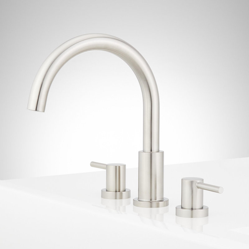 Lexia Deck Mounted Roman Tub Filler Faucet, Brushed Nickel