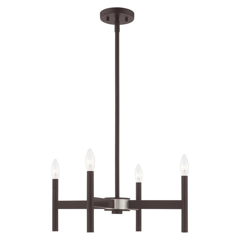 Martella Candle Style Classic / Traditional Chandelier, Bronze, 4 - Light