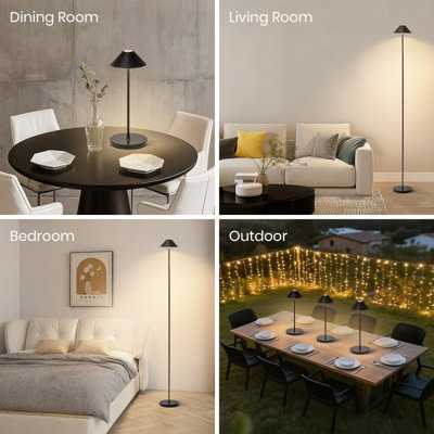 Lampe de table moderne avec port USB, commande tactile sans fil, pile rechargeable, mini lampe de chevet pour table de chevet
