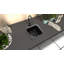 Évier de préparation de bar en aluminium martelé à la main à fixation simple en aluminium 12 po 12 po, noir