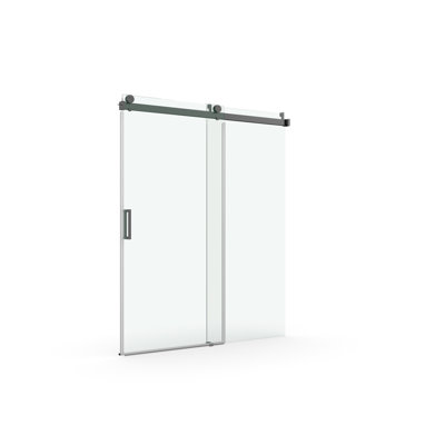 56 to 60 in. W x 76 in. H Sliding Frameless Soft-Close Shower Door with Premium 3/8 Inch (10mm) Thick Tampered Glass 22D01-60BN