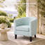 Ensemble de 2 fauteuils d'appoint modernes en tonneau - bleu fronde-133402454
