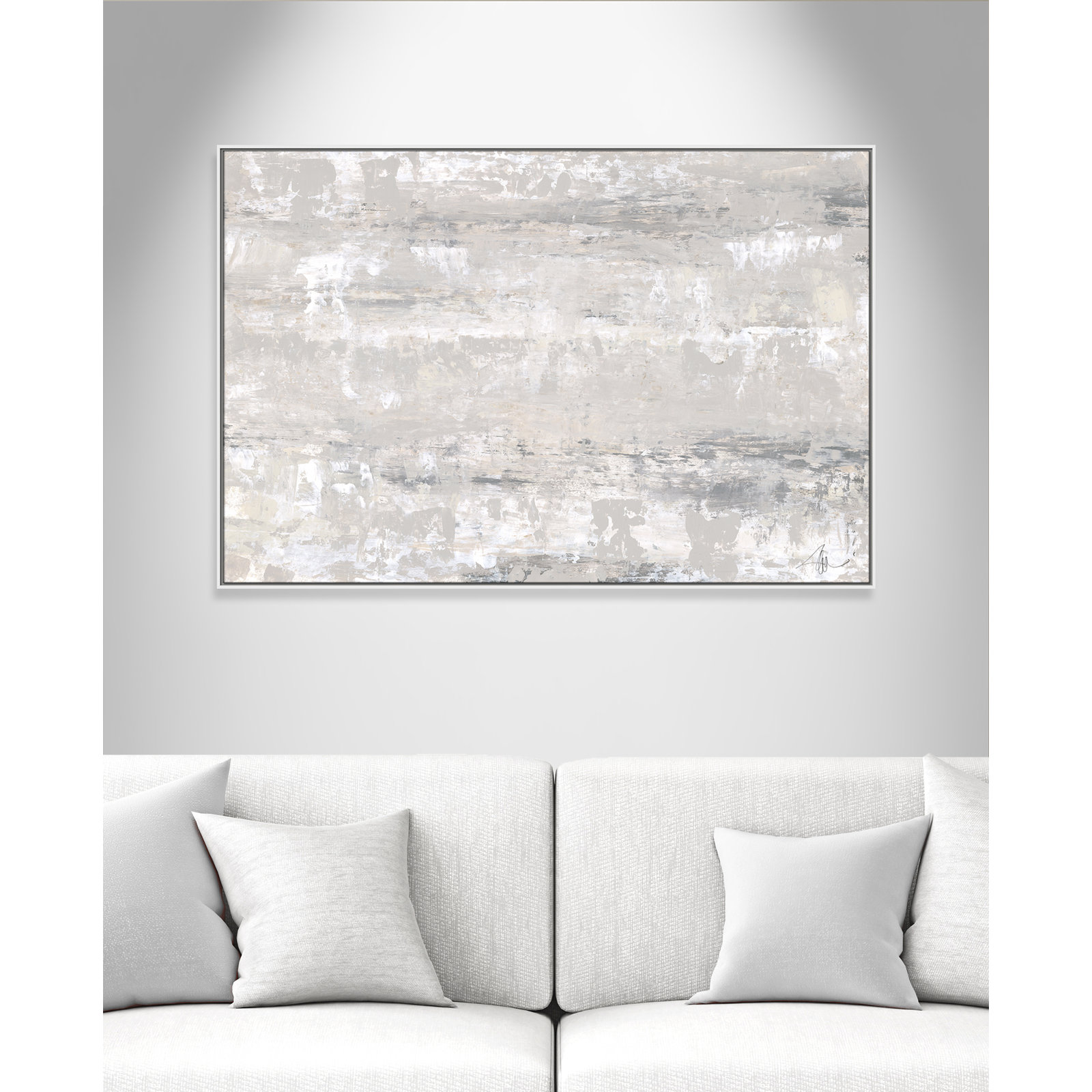 Tryston "Desert Winds" Print by Filippo Ioco, White Framed Canvas, 41.5" H x 61.5" W x 2" D