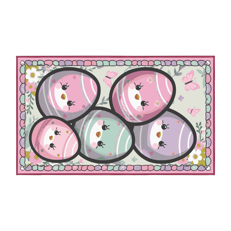 One Allium Way® Easter Spring Holiday Rug, Rectangle 2' x 3'