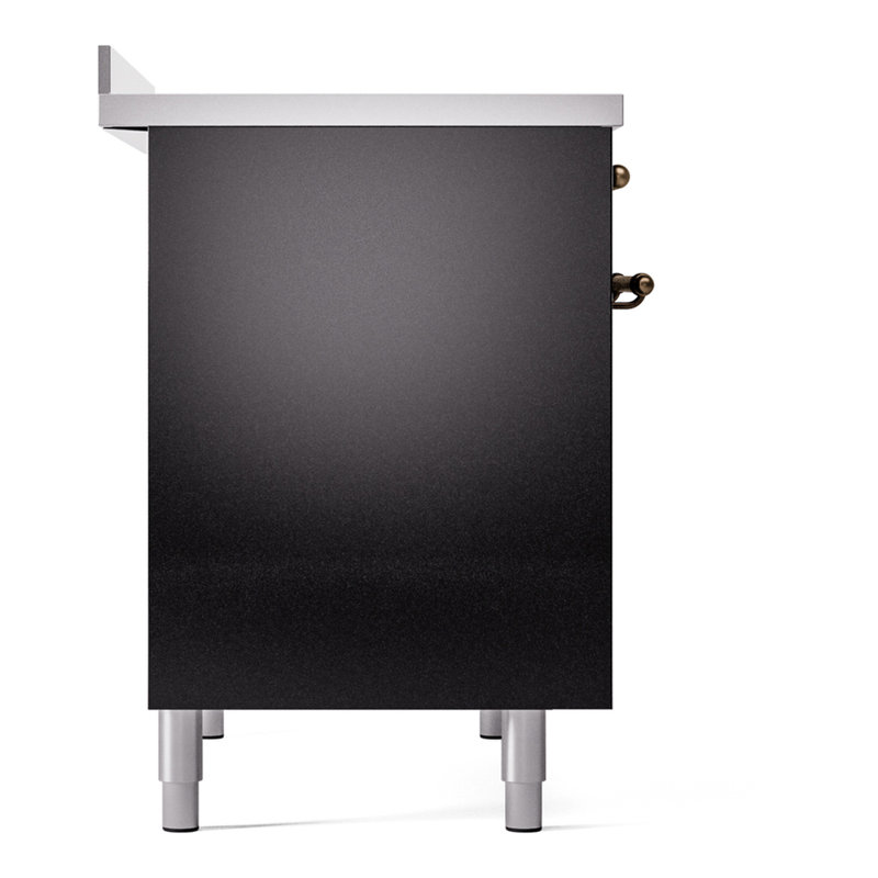 ILVE Nostalgie II 40 in Induction Range, Glossy Black/Bronze
