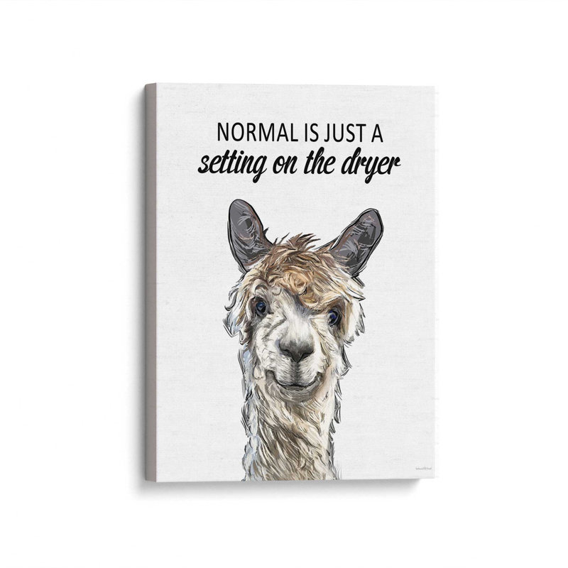 «Normal is alpaca» par Art, L 12 po x H 16 po, Ne s’applique pas, Toile non encadrée
