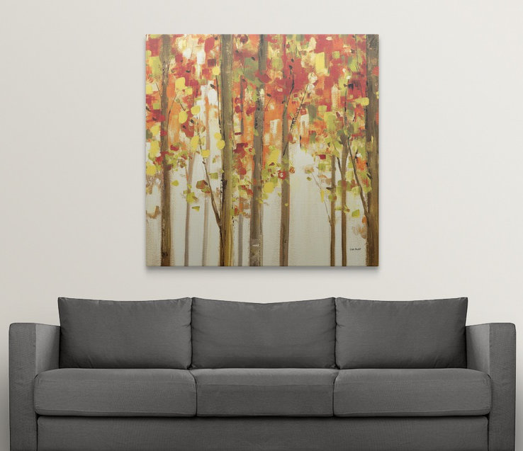 « ii » par lisa audit, reproduction d’art Autumn Forest Study, H 10 po x l 10 po x p 1,5 po, Toile