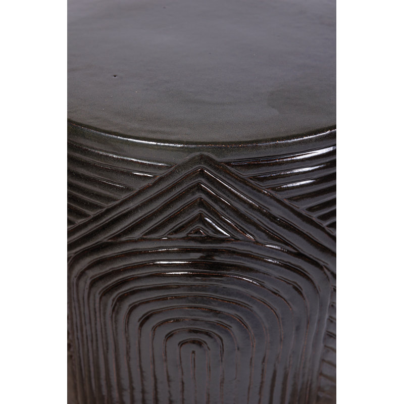 Serenity Garden Stool, Iron Semi Gloss