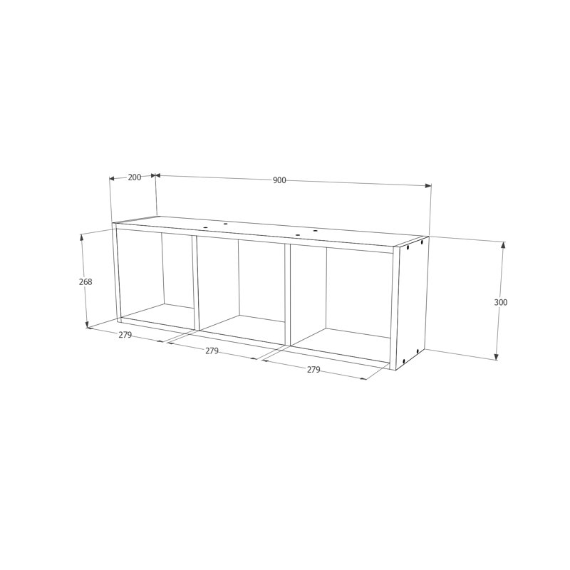 Judell Square Cube Shelf, Brown