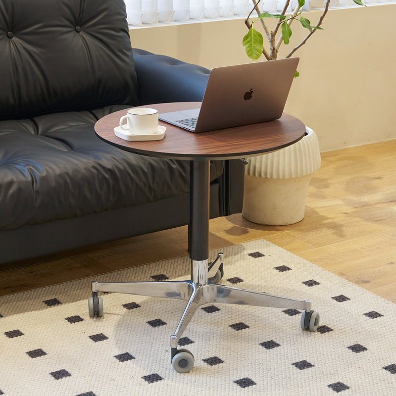 Table d'appoint ronde avec roulettes