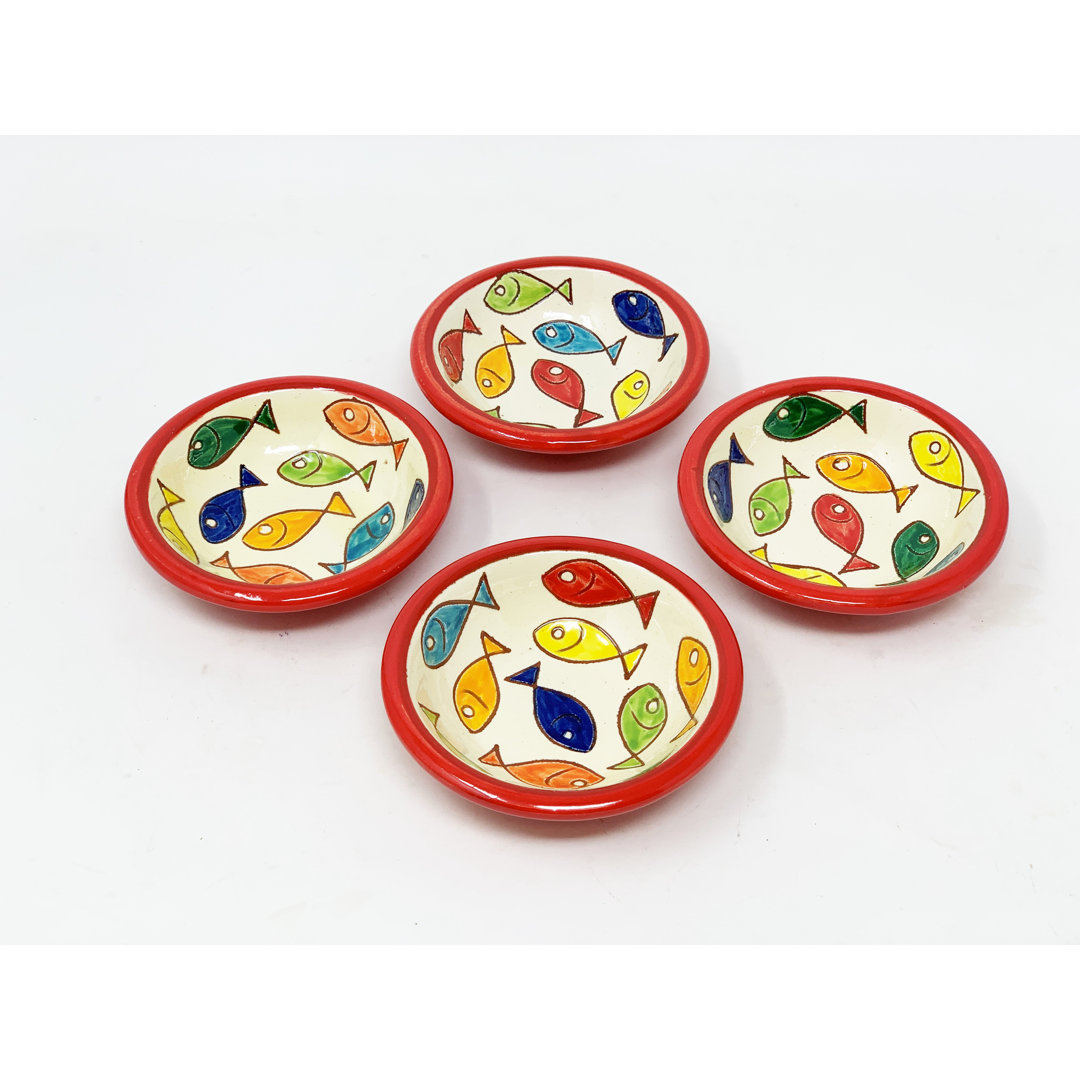 Coloured Fish - Tapas Bowl 10cm - Mixed - Set Of 4
