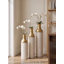 Vase de sol décoratif haut en métal texturé géométrique à motif losanges, lot de 3