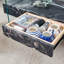 Table basse moderne en verre avec design double couche et rangement spacieux pour les salons contemporains-1058691634