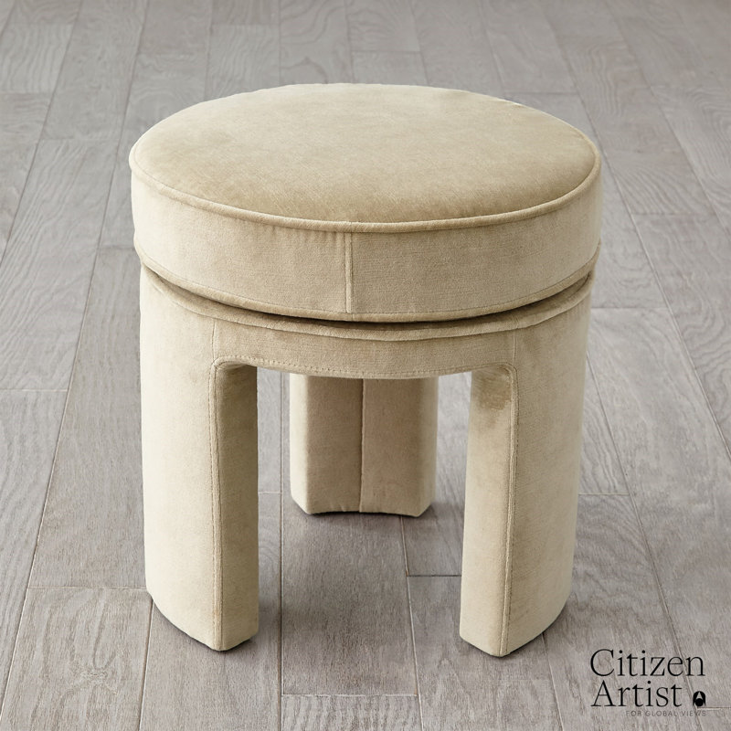 Papu Upholstered Decorative Stool, Beige