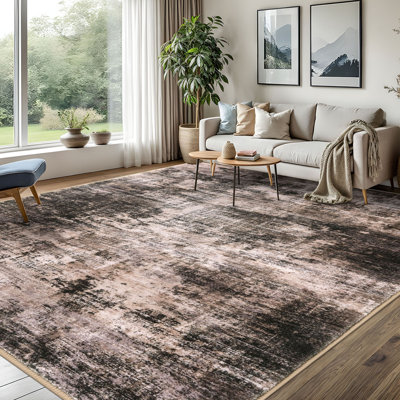 Machine Washable Rugs Abstract Non Slip Area Rugs for Living Room Bedroom
