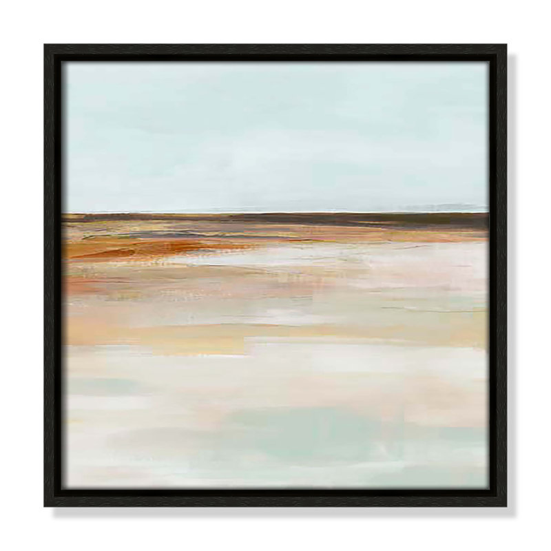 «Coastal Glades II» par Ian C, H 13,5 po x l 13,5 po x P 2 po, Cadre flottant espresso