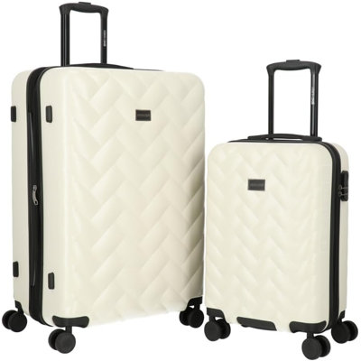Roberto Cavalli Luxury 2 Piece Luggage Set, Expandable Hard Shell Suitcases with 8 Spinner Wheels, Combination Lock Large Suitcase Set