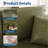 85" Faux Leather 3-Seater Sofa with Pillows & Wood Legs, Olive Green-1875438362