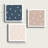 Charming Decorative Canvas Painting Set (3 Pieces), Navy Blue & Cream | 100% Canvas on 0.1 in Pine Frame, Dimensions: 11.0 x 35.4 inches | Perfect Nursery Wall Art for Baby & Kid Rooms, Whimsical Design