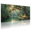 Ensemble de 3 tableaux muraux sur toile représentant un ruisseau en forêt et la lumière du soleil-821611857