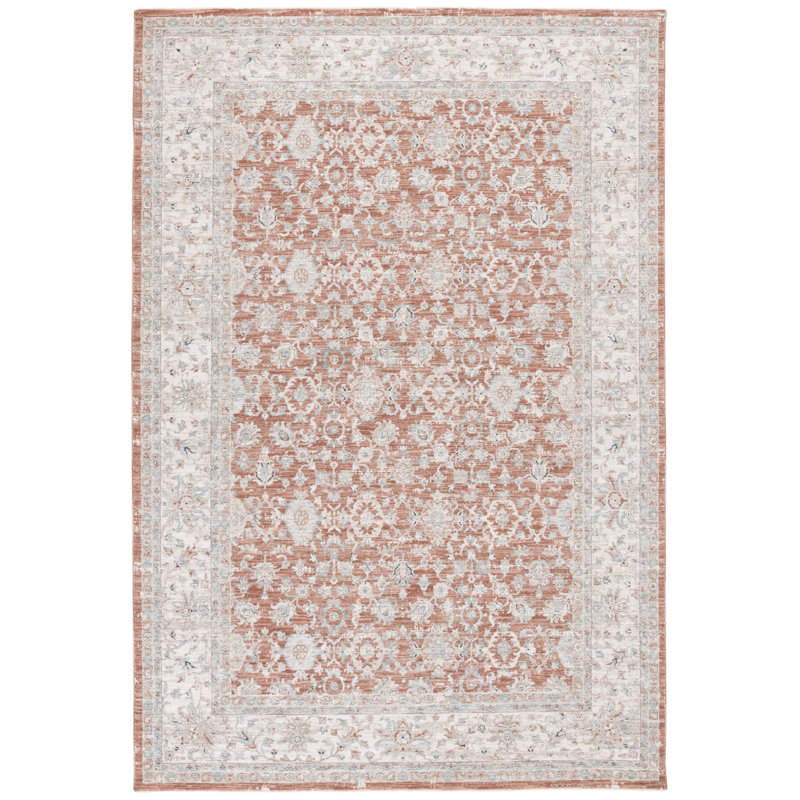 Tapis Lauren Ralph Lauren 1751 - rouille / bleu, Tapis de couloir 2 pi 2 po x 8 pi