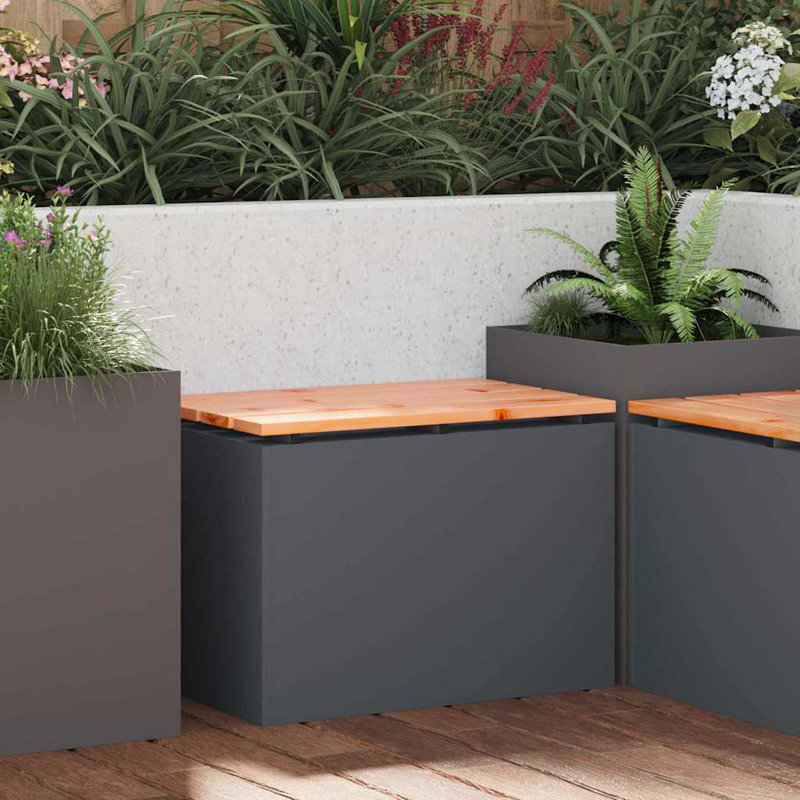 Outdoor Bench, Anthracite, 43cm H x 60cm W x 40cm D