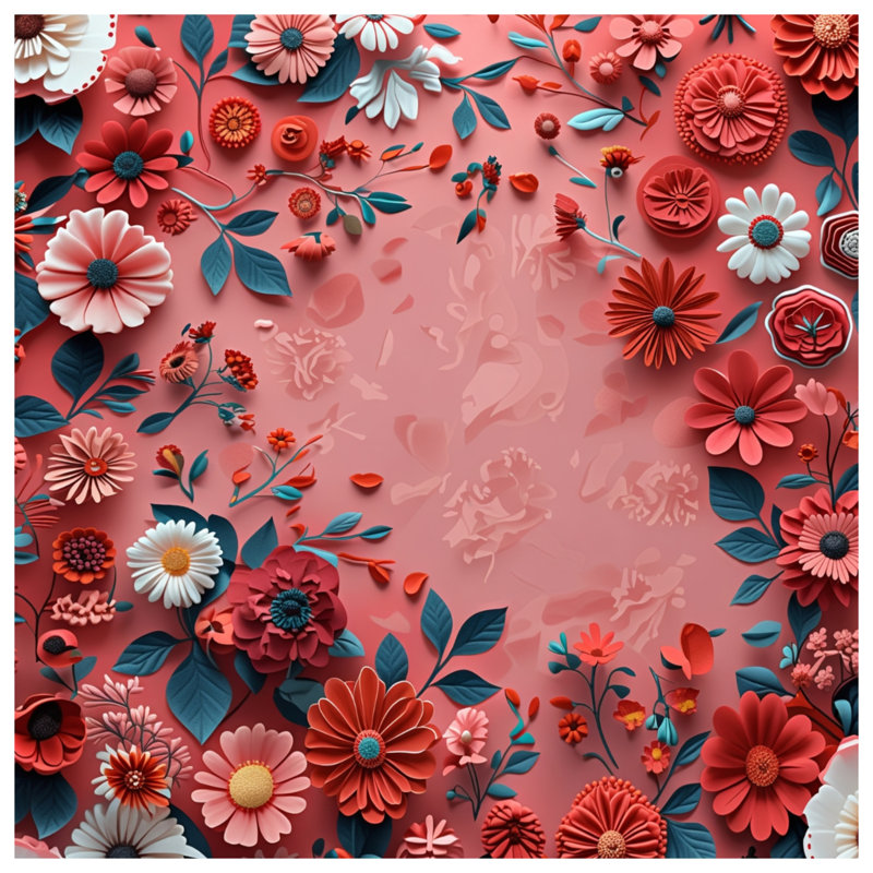 Tapis de bain floral, L 24 po x L 17 po