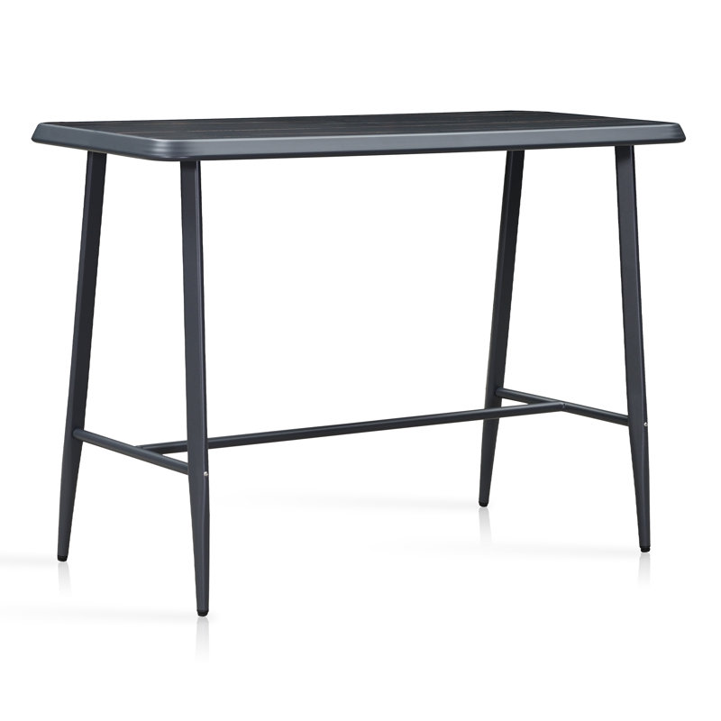 Ivy Bronx Bar Height Table Retangular Patio Dining Coffee Kitchen Breakfast Bistro Outdoor Pub Bar Table For Garden Balcony