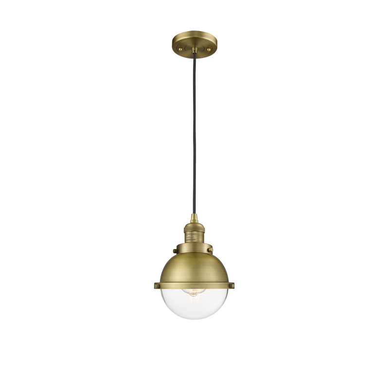 Analin 1 - Light Single Pendant, Clear, 130.13" H x 7.25" W x 7.25" D, Brushed Brass