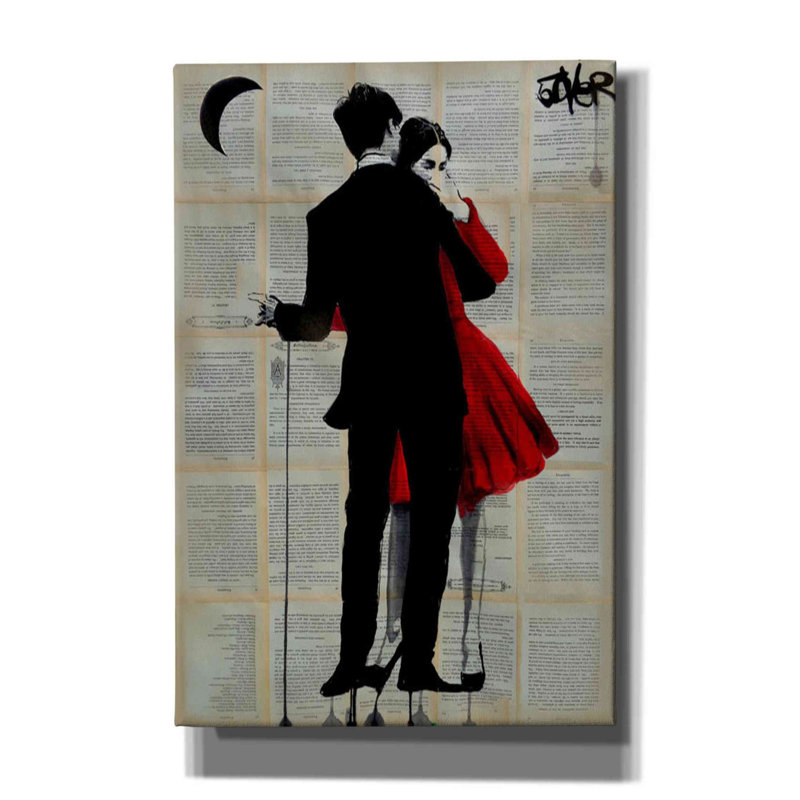 «True Romance» par Loui Jover, art mural sur toile, H 60 po x l 40 po x P 1,5 po