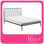 Base de lit plateforme en métal Adore Decor Stella avec tête de lit courbée en métal, support à lattes de bois, sans sommier