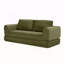 Canapé-lit pliant convertible 2-en-1, canapé-lit en velours côtelé moderne avec 2 * coussins, canapé-lit modulaire sans dossier avec lit escamotable Futon, canapé-lit modulaire pliable pour le salon - vert-1331132964