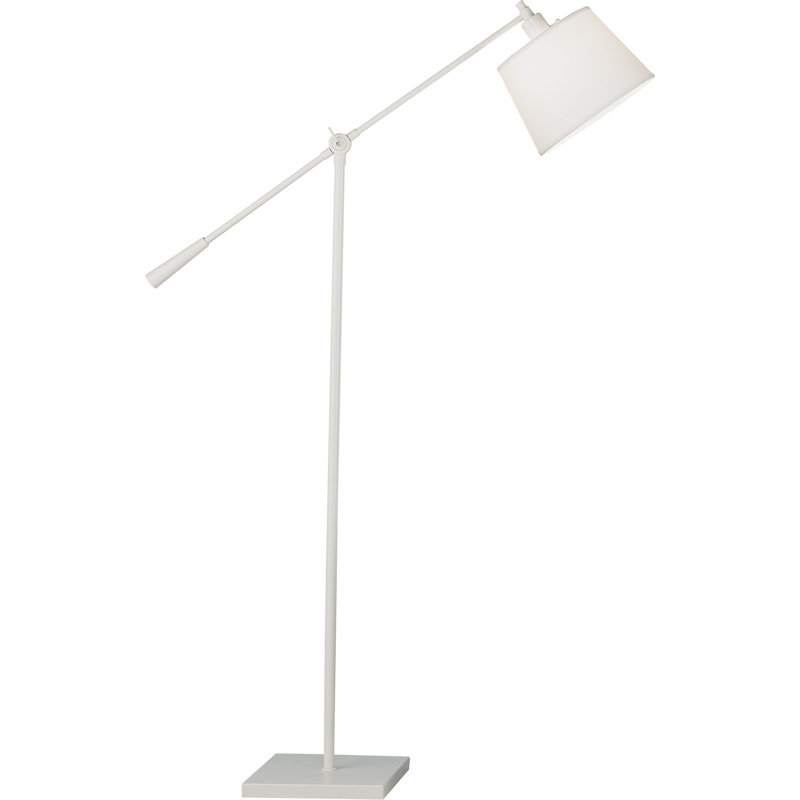 Real Simple Task Floor Lamp, Mont Blanc White Parchment, Stardust White Powder Coat