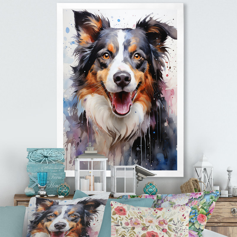 Border Collie Brilliance I sur toile, Toile tendue, H 20 po x l 12 po x P 1 po