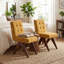 Chaise d'appoint rembourrée en lin Turfed-1378124635