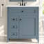 Meuble-lavabo simple autoportant noir 30 po avec lavabo et rangement en céramique-71201393